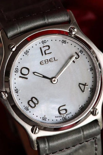 Montre Ebel - Montre vintage à cadran nacre blanche quartz 58 Facettes