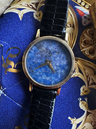 Montre ESKA - Montre femme vintage à cadran en lapis-lazuli 58 Facettes