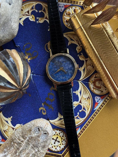 Montre ESKA - Montre femme vintage à cadran en lapis-lazuli 58 Facettes