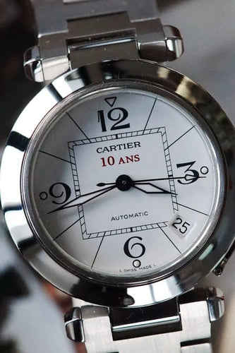 Montre Cartier Pasha - Montre automatique 35 mm en acier « 10 ANS » 58 Facettes