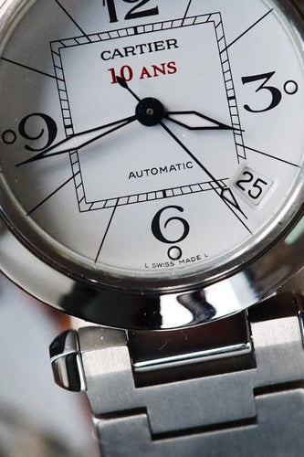Montre Cartier Pasha - Montre automatique 35 mm en acier « 10 ANS » 58 Facettes