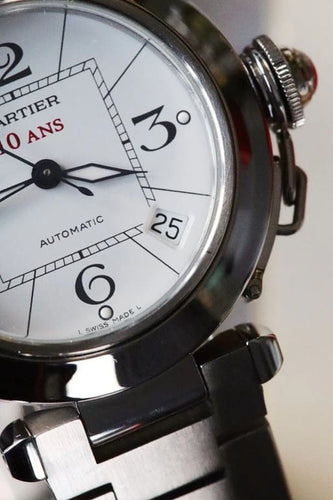 Montre Cartier Pasha - Montre automatique 35 mm en acier « 10 ANS » 58 Facettes