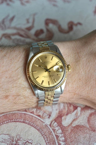 Montre Rolex Datejust 1601 - Montre 36 mm en or jaune et acier 58 Facettes