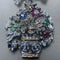 Collier Collier en or jaune 14 kt et argent avec diamants 58 Facettes