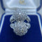 Bague 55 Bague en or blanc 14 kt avec diamants taille brillant 1,28 ct 58 Facettes