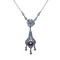 Collier Collier en or jaune 14 carats, argent, diamants et rubis 58 Facettes