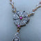 Collier Collier en or jaune 14 carats, argent, diamants et rubis 58 Facettes