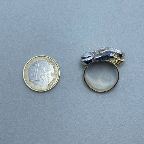 Bague 60 Bague en or 14 kt et diamants 58 Facettes