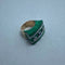 Bague 56 Bague en or blanc 14 kt avec saphir et diamants 58 Facettes