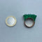 Bague 56 Bague en or blanc 14 kt avec saphir et diamants 58 Facettes