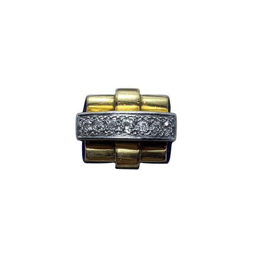 Bague 52 Bague en or jaune 18 ct avec diamants taille brillant 58 Facettes