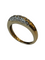 Bague 49 Bague en or jaune et or blanc 18k avec diamants 58 Facettes