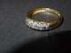 Bague 49 Bague en or jaune et or blanc 18k avec diamants 58 Facettes