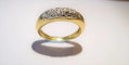 Bague 49 Bague en or jaune et or blanc 18k avec diamants 58 Facettes