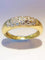 Bague 49 Bague en or jaune et or blanc 18k avec diamants 58 Facettes