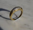 Bague 49 Bague en or jaune et or blanc 18k avec diamants 58 Facettes