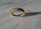 Bague 49 Bague en or jaune et or blanc 18k avec diamants 58 Facettes