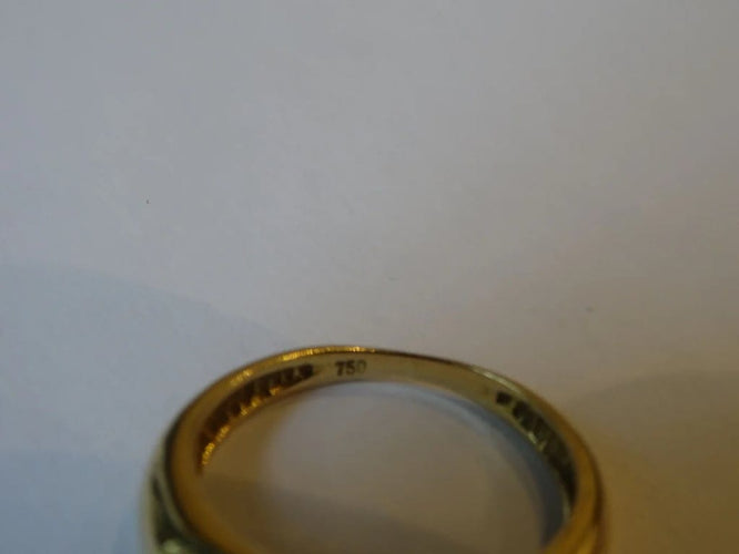 Bague 49 Bague en or jaune et or blanc 18k avec diamants 58 Facettes
