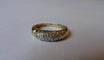 Bague 49 Bague en or jaune et or blanc 18k avec diamants 58 Facettes