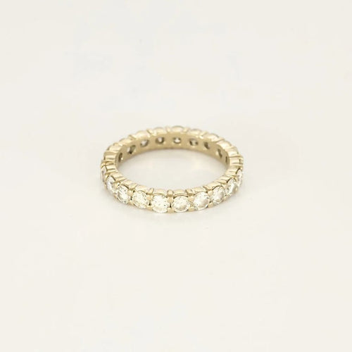 Bague 53 Alliance américaine - Bague en or gris 18 carats et diamants 2,10 ct 58 Facettes
