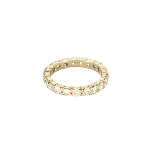 Bague 53 Alliance américaine - Bague en or gris 18 carats et diamants 2,10 ct 58 Facettes