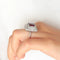 Bague 49 Bague marguerite rubis birman et diamants en or blanc 18 ct 58 Facettes 1