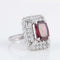 Bague 49 Bague marguerite rubis birman et diamants en or blanc 18 ct 58 Facettes 1
