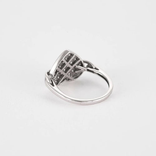 Bague 54 Bague cœur en or blanc 18 carats et 33 diamants 58 Facettes 2086203