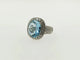 Bague 51 Bague en or blanc 18 carats avec aigue-marine et diamants 58 Facettes