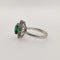 Bague 53 Bague avec émeraude 2,48 ct et diamants en or blanc 18 carats 58 Facettes