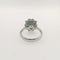 Bague 53 Bague avec émeraude 2,48 ct et diamants en or blanc 18 carats 58 Facettes