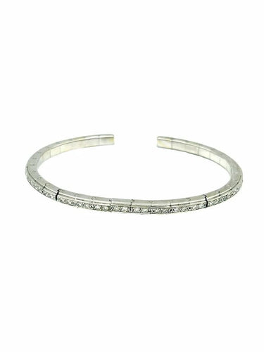 Bracelet Mauboussin - Bracelet jonc articulé en or blanc 18K et diamants 58 Facettes