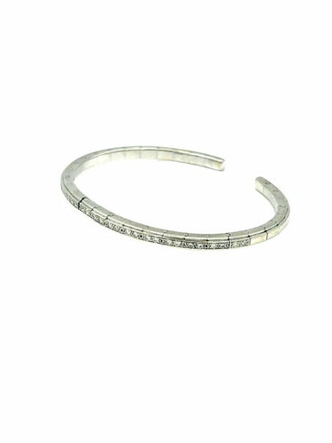 Bracelet Mauboussin - Bracelet jonc articulé en or blanc 18K et diamants 58 Facettes