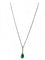 Collier Collier - Pendentif en or blanc 18K, émeraude et diamants 58 Facettes