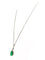 Collier Collier - Pendentif en or blanc 18K, émeraude et diamants 58 Facettes