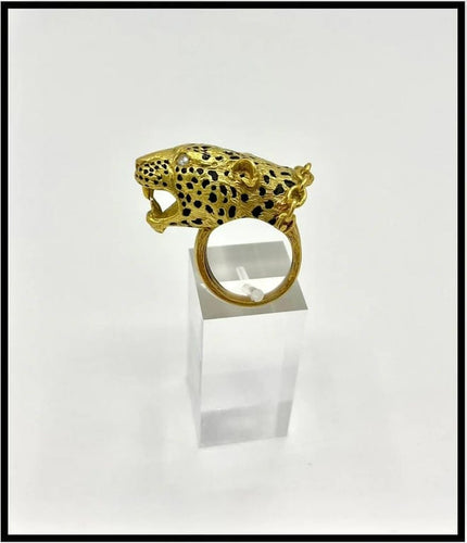 Bague 51 FRED Léopard - Bague en or jaune 18 carats et diamants 58 Facettes