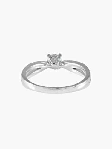 Bague 54 Bague de fiançailles en or blanc 18k et diamants 58 Facettes