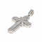 Pendentif Croix princesse - Pendentif en or blanc et diamants 58 Facettes