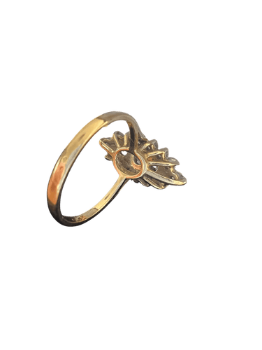 Bague 52 Bague marquise en or jaune 18k et diamants 58 Facettes 3