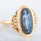 Bague 56 Bague camée sur onyx en or jaune 18k 58 Facettes