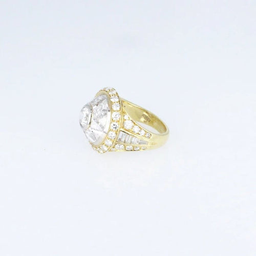 Bague 50.5 Bague en or jaune et or blanc 18k sertie de diamants 58 Facettes 001.39269