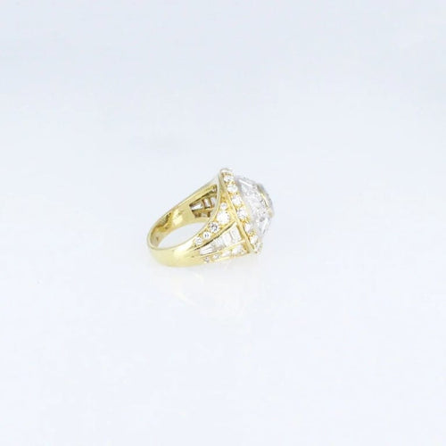 Bague 50.5 Bague en or jaune et or blanc 18k sertie de diamants 58 Facettes 001.39269