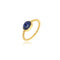 Bague 51 Ceylan - Bague en or jaune 18k et saphir cabochon 58 Facettes