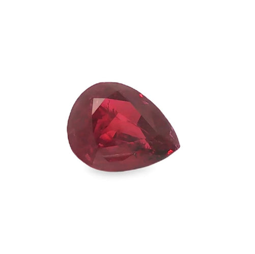 Rubis du Siam 4,47 ct taille poire 58 Facettes