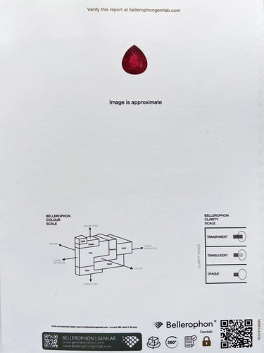 Rubis du Siam 4,47 ct taille poire 58 Facettes