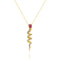 Collier Nyoka - Collier vintage en or jaune 18k avec rubis et diamants 58 Facettes