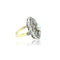 Bague 52 Bague Art déco en or jaune 14k, platine, diamants et perle 58 Facettes