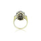 Bague 52 Bague Art déco en or jaune 14k, platine, diamants et perle 58 Facettes