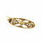 Broche Broche Art déco en or jaune 750‰, platine, diamants et perle 58 Facettes