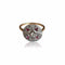 Bague 54 Bague en or jaune et gris 18 carats avec diamants et rubis 58 Facettes BAF042